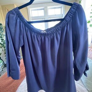 Soprano Off-Shoulder Blue Blouse